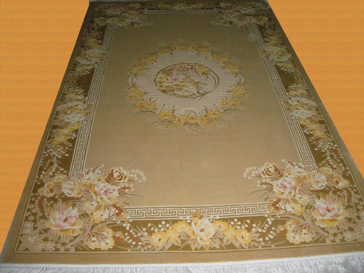 peony flowers design chinese silk rug