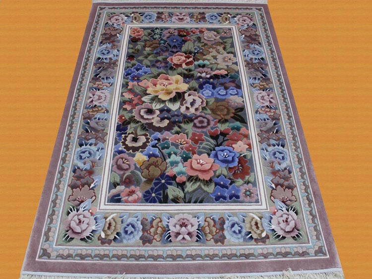 carved peony flower design chinese carpet