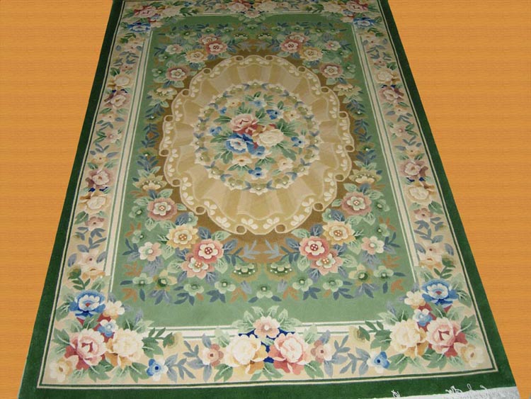  peony design spun silk carpet 