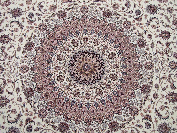 radial pattern medallion of nain design  rug