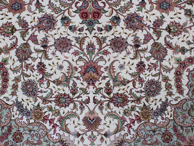 the field of persian hand-made silk rug