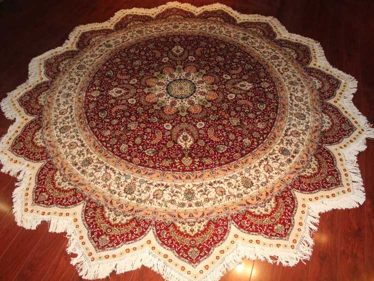 star shaped silk rug