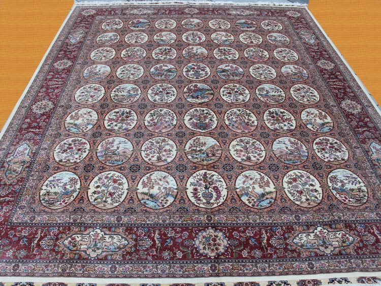 overall design high quality silk carpet