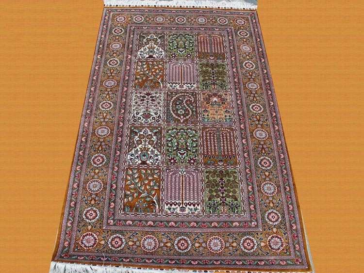 tree of life design silk rug