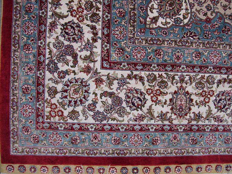 the corner of hand-made Chinese silk carpet